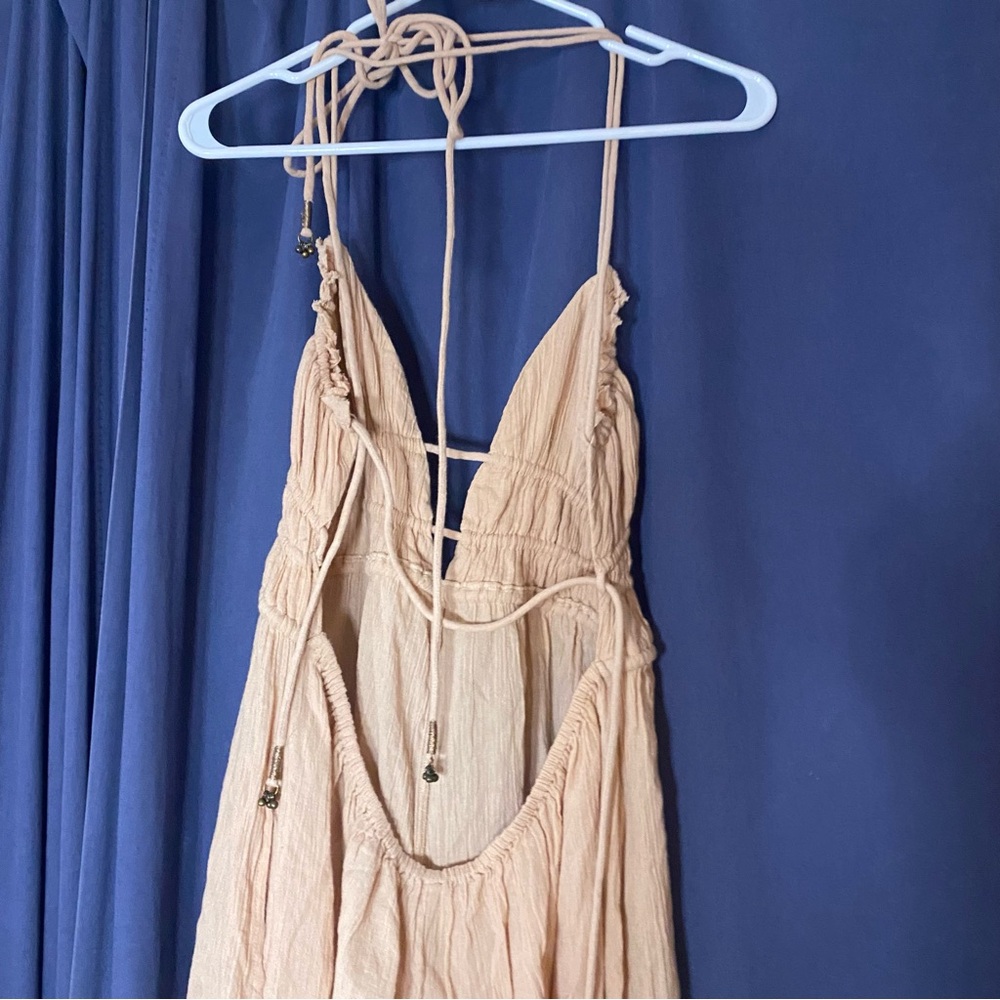 Free People Whatever You Want Jumpsuit Size Large Blush Pink - Picture 9 of 12